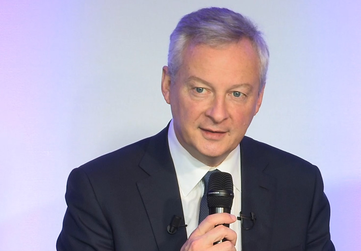 Bruno Le Maire, Ministre de l'économie et des finances lors du petit-déjeuner débat du Cabinet ARC le 21 octobre 2021