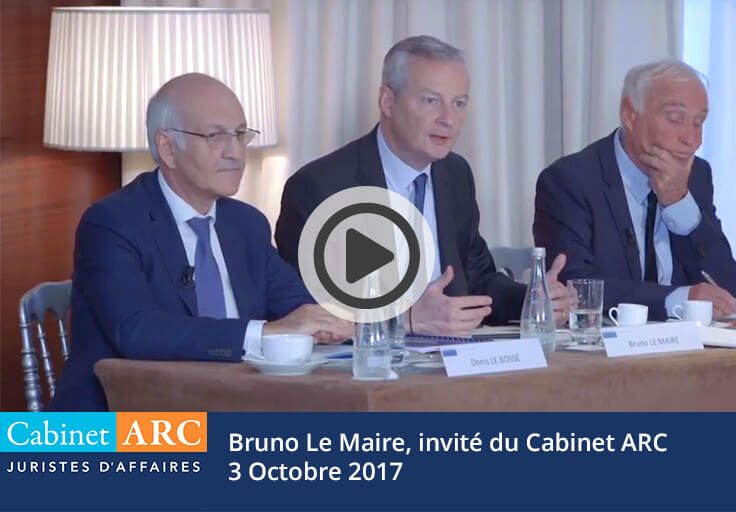 Bruno Le Maire, invité du Cabinet ARC