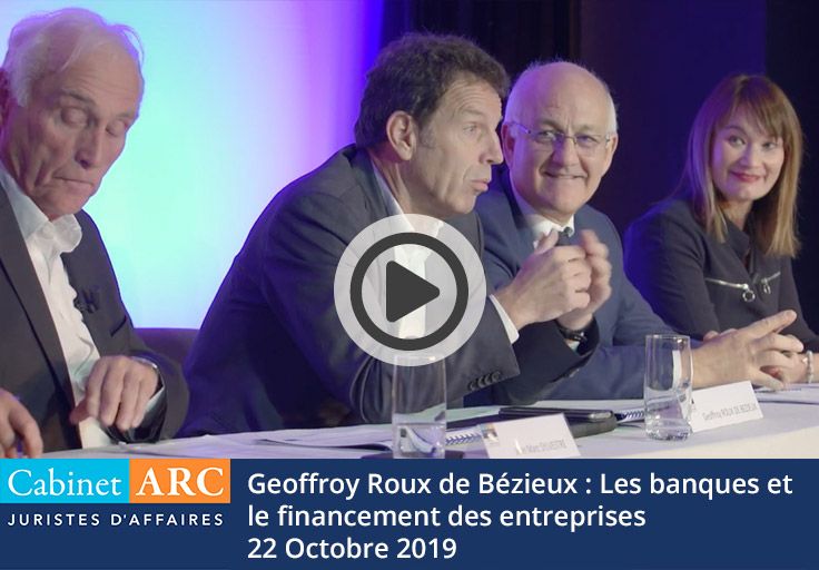 Geoffroy Roux de Bézieux commente le rôle des banques dans le financement de la trésorerie des entreprises lors du petit-déjeuner débat du 22 octobre 2019