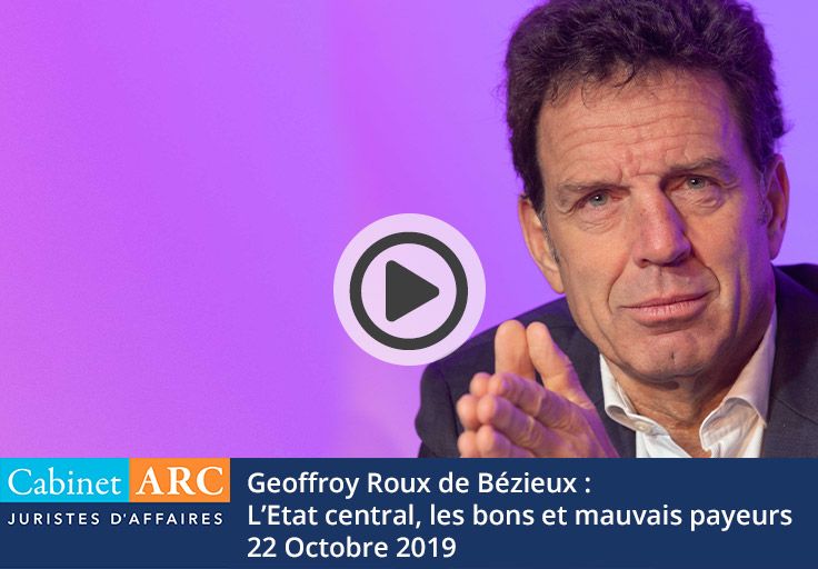 L'Etat Central, les bons et mauvais payeurs par Geoffroy Roux de Bézieux, le 22 Octobre 2019