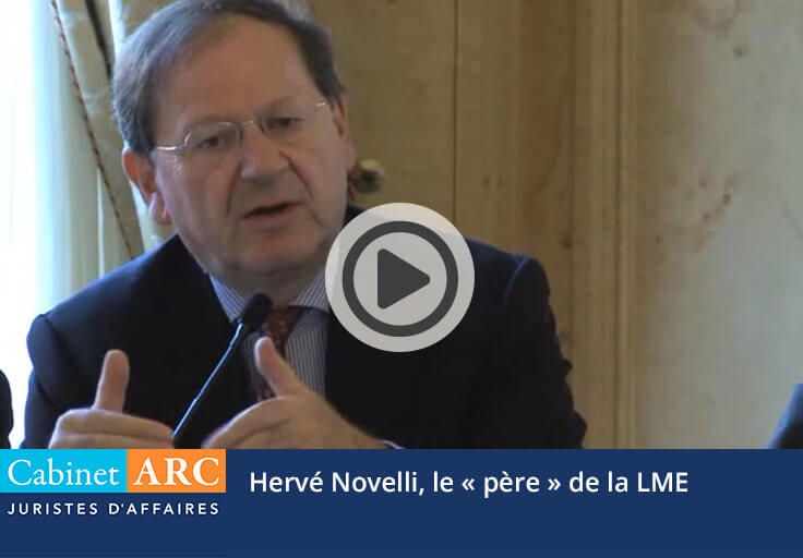 Hervé Novelli, à l'origine de la loi LME