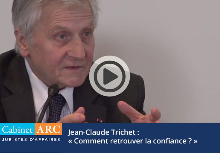 Jean-Claude Trichet : Comment retrouver la confiance ?