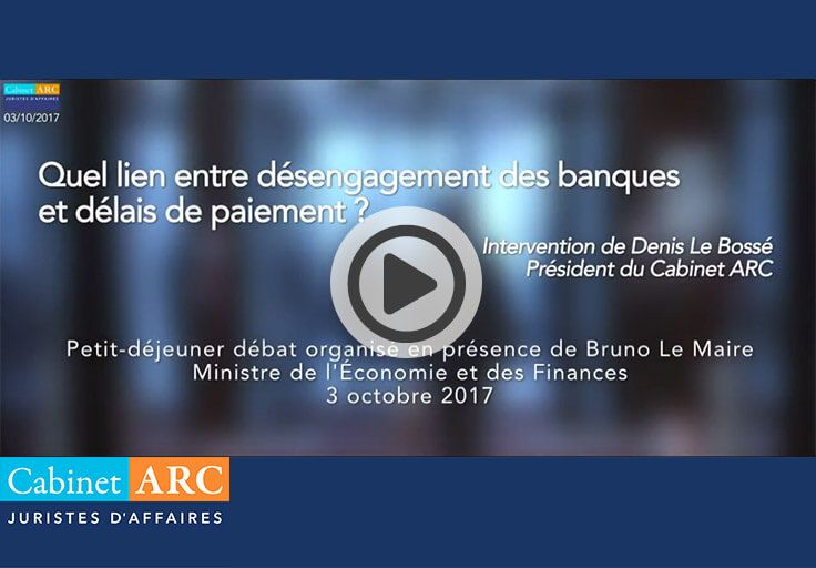 Lien entre le désengagement des banques et les délais de paiement, extrait du baromètrre ARC/IFOP