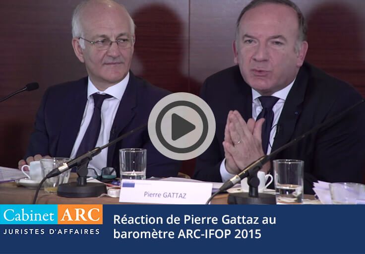 Pierre Gattaz commente le baromètre ARC/IFOP, édition 2015