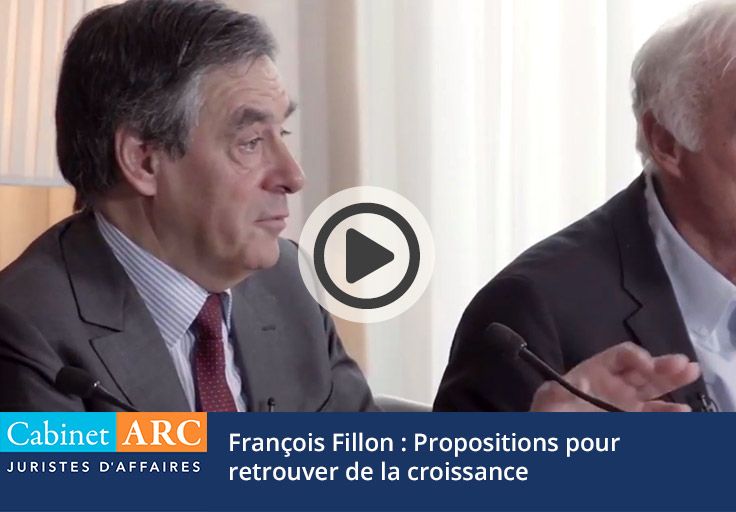 Propositions pour retrouver de la croissance par François Fillon