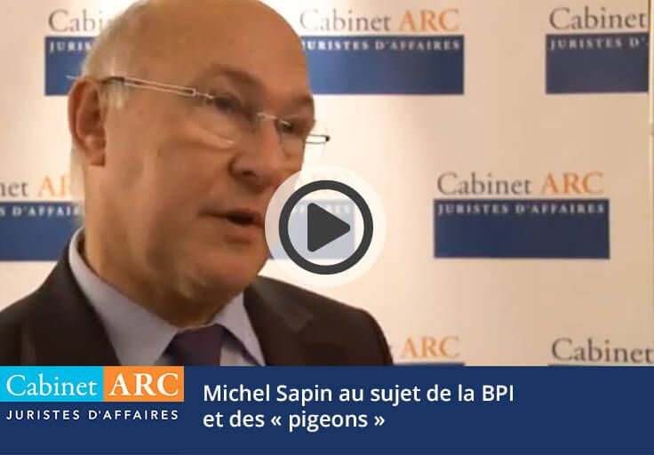 Michel Sapin sur le rôle de la BPI et sur les "pigeons'